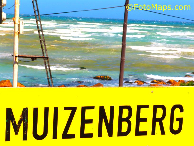 Muizenberg waves from the railway station
